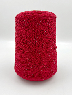 Пряжа Merino Paillettes, Italia, меринос, цвет красный